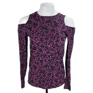 MICHAEL Michael  Kors Open Shoulder Star Print Top Sz XS